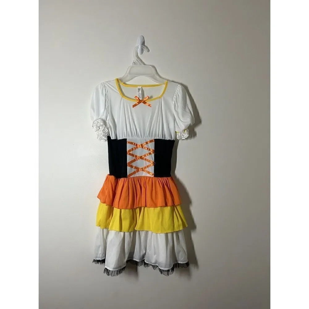 Trick or Treat Child’s Witch Candy Corn Costume Large 12-14
